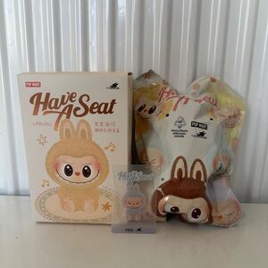 AUTHENTIC NEW Pop Mart LABUBU Have a Seat Vinyl Plush - HEHE